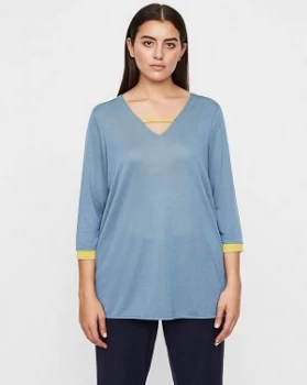 image of I.scenery V Neck Contrast Top