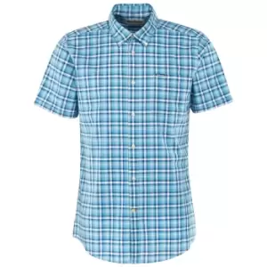 Image of Barbour Mens Whitsand Tailored Shirt Aqua XXL