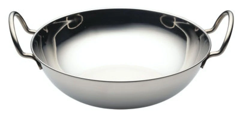 Image of Kitchencraft Indian Stainless Steel Large Balti Dish Silver
