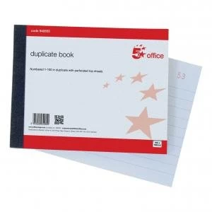 Image of Office Duplicate Book 100 Sets Ruled Indexed Perforated 105 x 130 mm