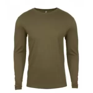 Image of Next Level Mens Long-Sleeved T-Shirt (L) (Military Green)