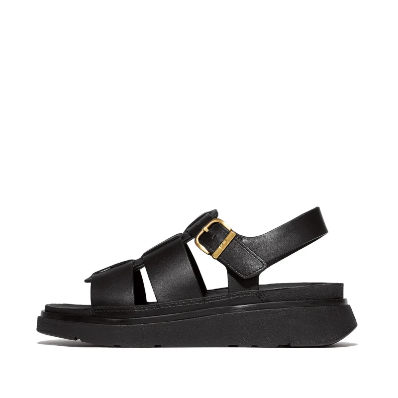 Image of FitFlop Wedge Sandals Fisherman Style Women FitFlop Gen-FF Noir Female 38