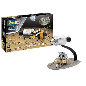 Image of Apollo 11 Columbia & Eagle 50th Anniversary First Moon Landing 1:96 Scale Revell Model Kit