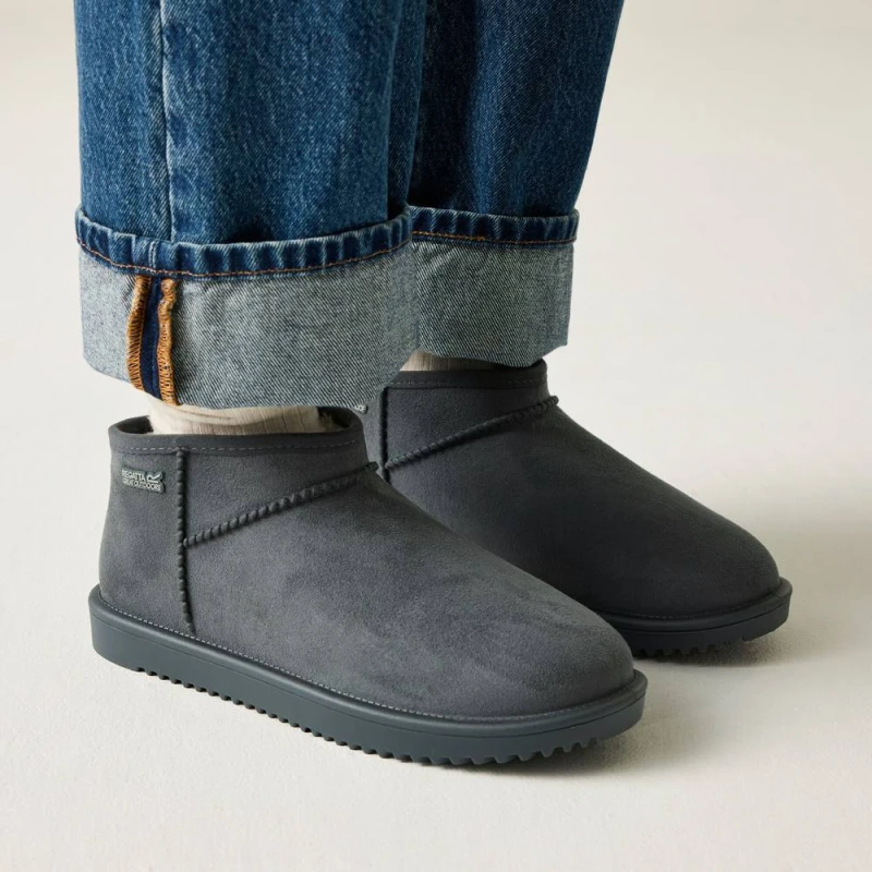 Image of Regatta Womens Risley Short Waterproof Boots in Dark Grey Size: 6 Dark Grey Female 6
