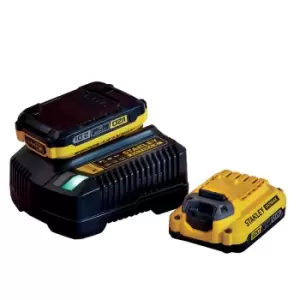 Image of Stanley FatMax V20 18V Starter Kit - Black & Yellow