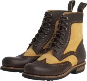 Image of Rokker Frisco Brogue Brown Limited Motorcycle Boots, Size 46, brown, Size 46