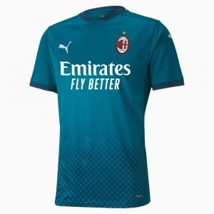 image of PUMA AC Milan Third Replica Mens Jersey, Teal, size Medium, Clothing