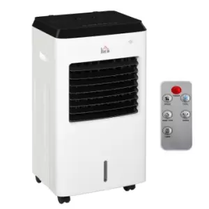 image of Homcom Air Cooler Heater Humidifier With Remote Control - White