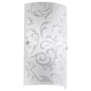 Image of Netlighting Amadora 1 Light Indoor Wall Light Satin Nickel with Glass Shades, E1