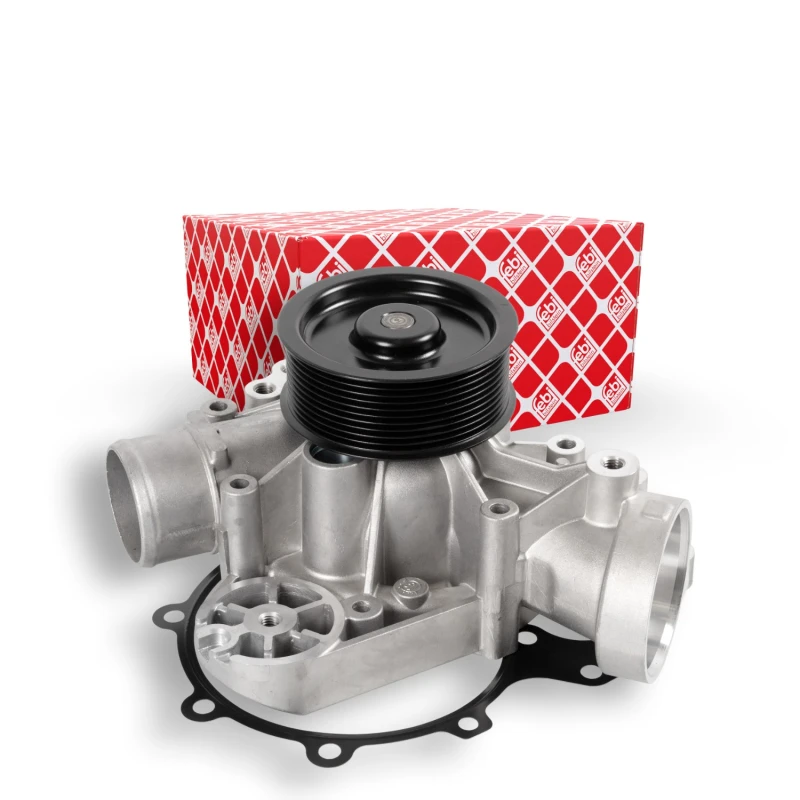 Image of FEBI BILSTEIN 44468 Water pump Aluminium, with belt pulley, with gaskets/seals Aluminium Water Pump (1260)