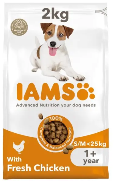 Iams Vitality Small Medium Adult Chicken Dog Food 2kg