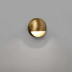 Image of Drak Outdoor LED Wall Lamp Brass 6W 3000K IP44