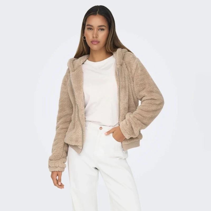 Image of Only Newanna Teddy Jacket Beige female 8
