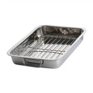 image of Viners Everyday Stainless Steel Roaster With Rack 41 x 29cm