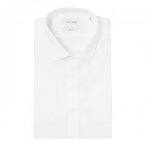 Image of Calvin Klein Poplin Slim Fit Shirt - White 100