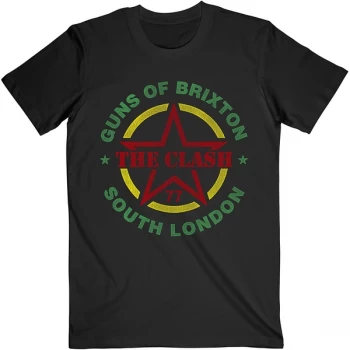 Image of Clash - The - Guns of Brixton Unisex Large T-Shirt - Black