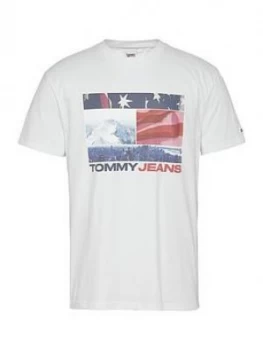 image of Tommy Jeans TJM Photo Graphic T-Shirt - White, Size 2XL, Men