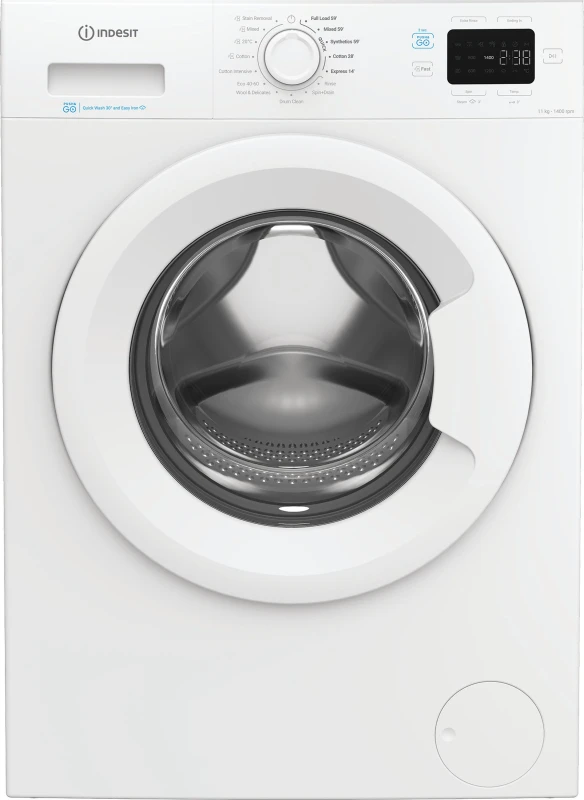 Image of Indesit IP 1146 PUSH&GO UK 11kg Washing Machine with 1400 rpm - White - A Rated