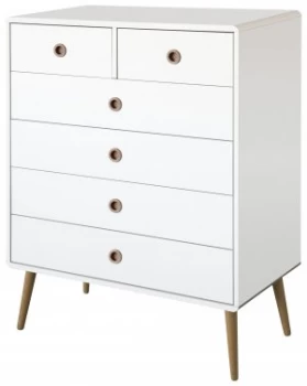 Softline 4+2 Drawer Chest - White