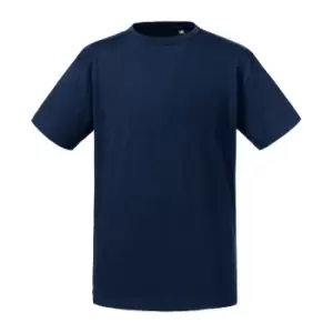 Image of Russell Childrens/Kids Organic Short-Sleeved T-Shirt (13-14 Years) (French Navy)