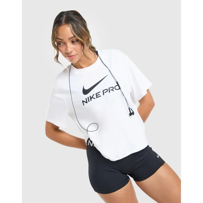 Image of Womens loose-fitting T-Shirt Nike Pro Blanc Female XS