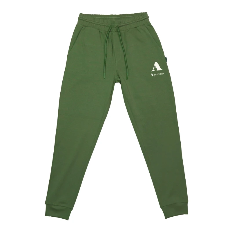 Image of Aquascutum Mens Closed Hem Fleece Joggers Closed Hem Fleece Jogging Bottoms Small Green 48273215350