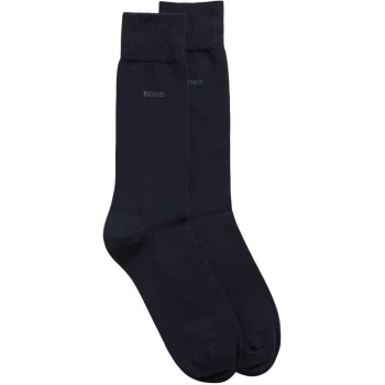 image of Boss 2 Pack Plain Socks - Blue