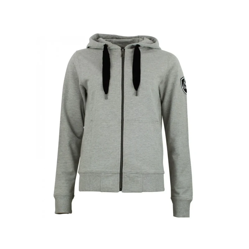 Image of Womens full-zip cotton sweatshirt Peak Mountain French Terry Gris Female L