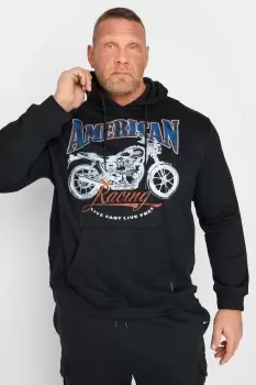 image of 'American Racing' Mortorbike Print Hoodie