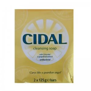 Image of Cidal Anitbactial Cleansing Soap - Twin Pack 2x125g