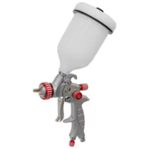 image of Sealey HVLP01 HVLP Gravity Feed Spray Gun 1.3mm Set-Up