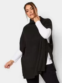 image of Yours Tabbard Jumper, Black, Size 18-20, Women