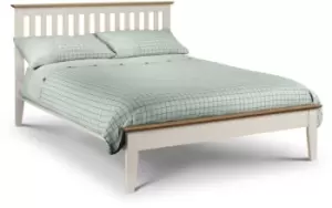 Julian Bowen Salerno Two Tone 4ft6 Double Ivory and Oak Wooden Bed Frame