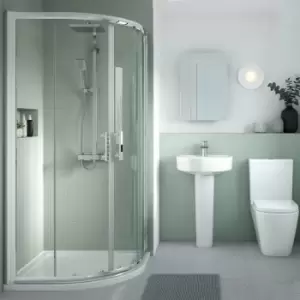 image of Nuie Pacific Quadrant Shower Enclosure 900mm x 900mm - 6mm Glass