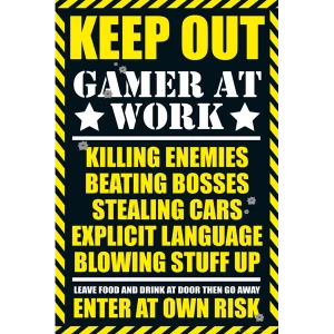 Image of Gaming Keep Out Maxi Poster