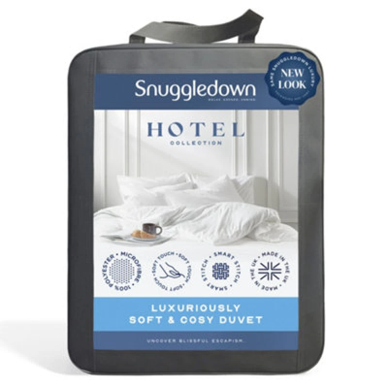 Image of Snuggledown Snuggledown Hotel Quality Soft & Cosy 4.5 Tog Summer Duvet in White Size: King White King Unisex 5037045022396