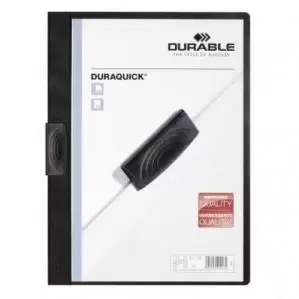 Image of Durable DURAQUICK® A4 Clip Folder Black Pack of 20