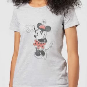 Image of Disney Mickey Mouse Minnie Mouse Waving Womens T-Shirt - Grey - 3XL