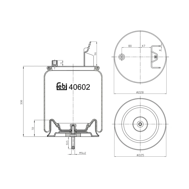 Image of FEBI BILSTEIN 40602 Boot, air suspension Rear Axle Right Boot,air suspension (324)