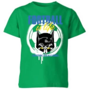 Image of DC Batman Football Is Life Kids T-Shirt - Kelly Green - 11-12 Years