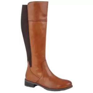 Image of Cipriata Womens/Ladies Silvia Leather Zip High Leg Boot (7 UK) (Tan)