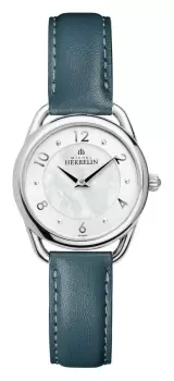 image of Herbelin 17497AP29BV Equinox Womens Blue Leather Strap Watch