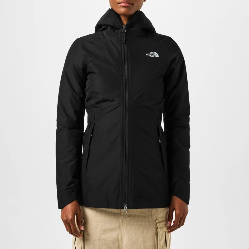Image of The North Face Womens Hikesteller Parka DryVent Hooded Long Sleeve Waterproof Jacket Black JK3 female 8 (XS)