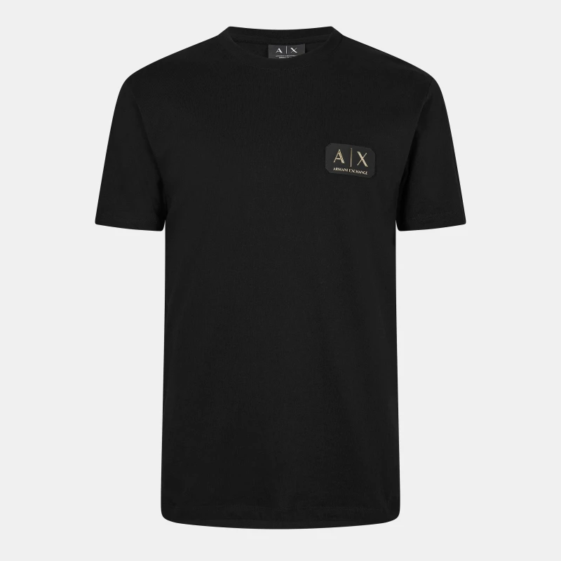 Image of Armani Exchange Mens AX Badge Large T-Shirt Black UC001 male 2XL