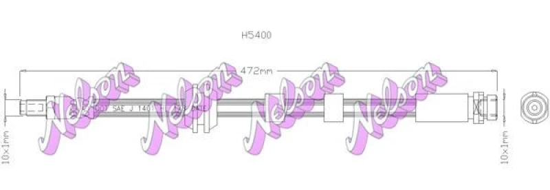 Image of Brake hose KAWE H5400