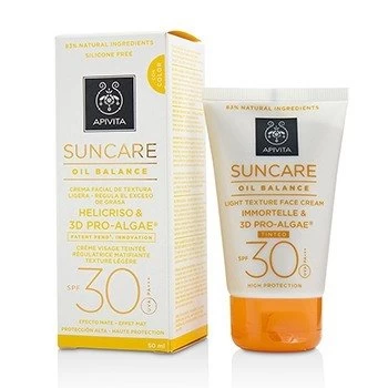 Image of ApivitaSuncare Oil Balance Light Texture Face Cream SPF 30 - Tinted 50ml/1.7oz