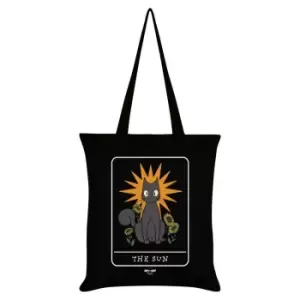 Image of Spooky Cat The Sun Tarot Tote Bag (One Size) (Black/Grey/Orange)