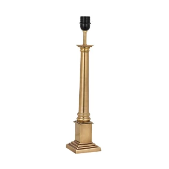 Image of Nelson 1 Light Medium Table Lamp Brass - Base Only, E27