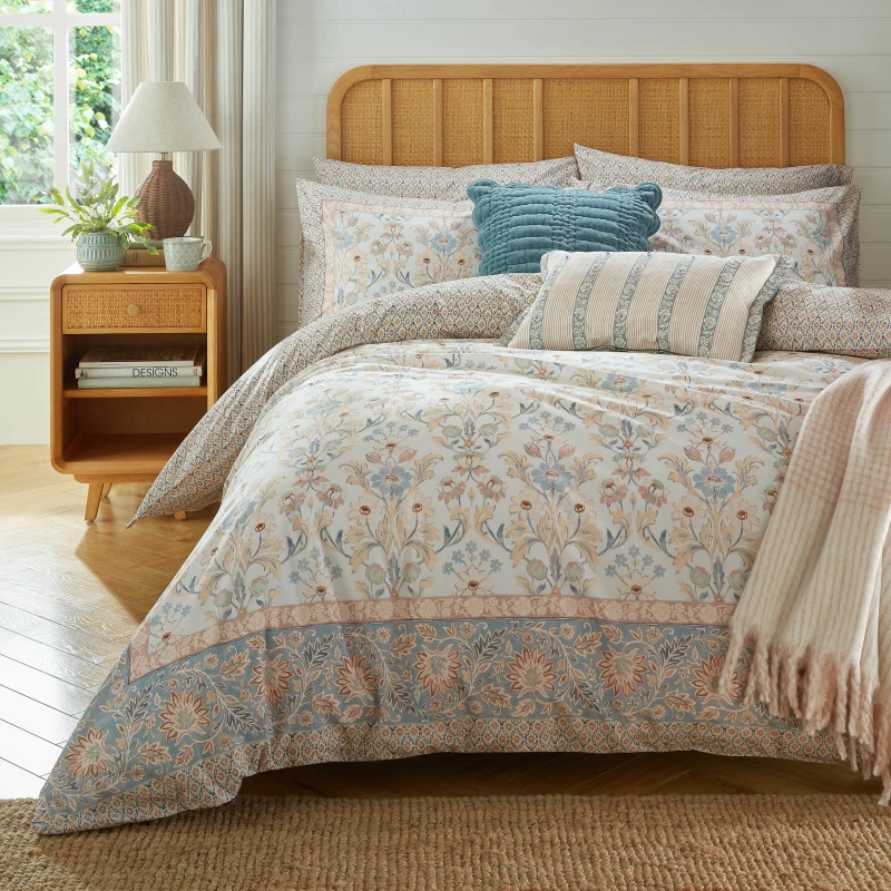 Image of Laura Ashley Semington Duvet Cover Bedding Set Dusty Pink