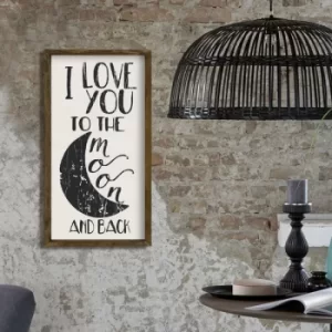 Image of KZM315 Brown White Black Decorative Framed MDF Painting
